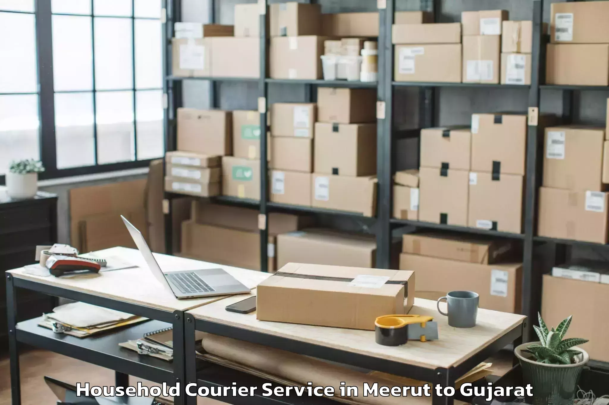 Hassle-Free Meerut to Gujarat Technological Universi Household Courier